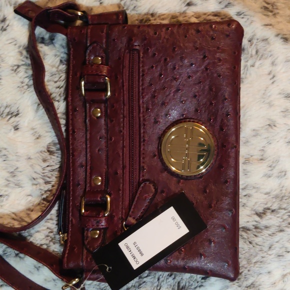 Bueno Faux Ostrich Mini Crossbody Bag - Picture 2 of 7